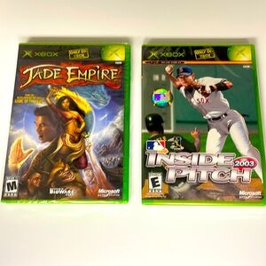 Xbox Video games - sealed in original plastic.
Jade Empire & Inside Pitch 2003